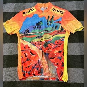 ‘03 Pearl Izumi Vibrant Orange Women's Jersey - Like new! 3/4 zip down